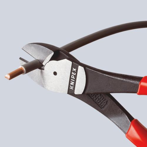 Knipex High Leverage Diagonal Cutter Black Atramentized 180mm 74 01 180